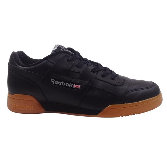 Reebok Men's Workout Plus Soft Full Grain Leather Upper Black Sneakers 11.5 - Picture 1 of 13